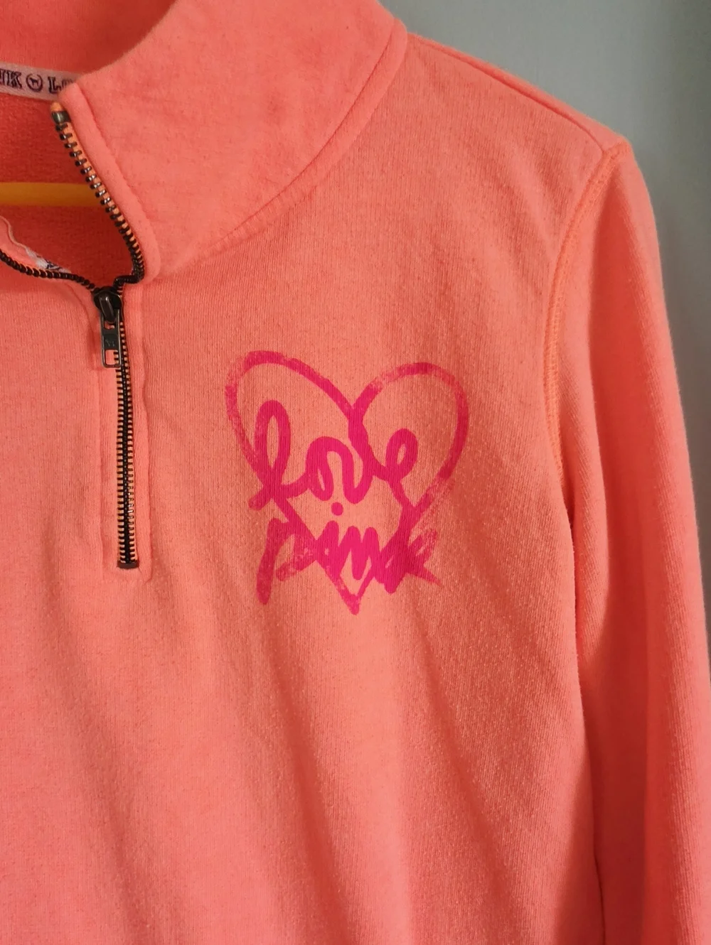 Pink VS Love Pink Half-Zip Sweatshirt